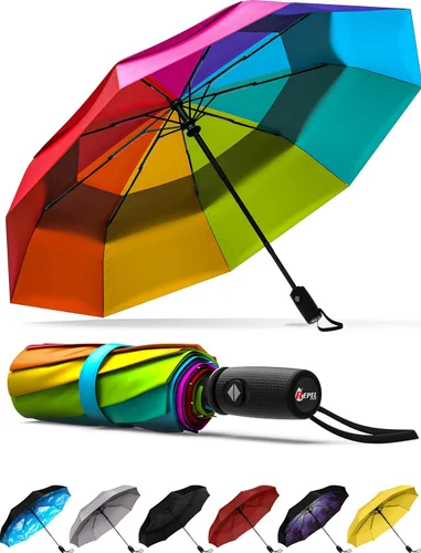Miniatura 16 de REPEL Windproof Travel Umbrella - Compact & Withstands Winds up to 85MPH , Strongest Premium Auto Folding Umbrella for Rain and Sun - Durable, Light