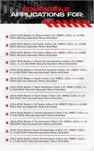 Miniatura 2 de R1 Concepts Frenos traseros y rotores Accesorios incluidos Juego de pastillas de freno y rotores de cerámica traseras Compatible con Mazda 3