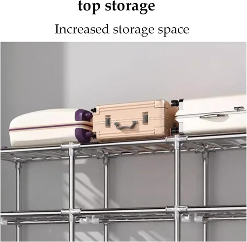 Miniatura 6 de large closets Portable Wardrobe Closet Thickened Steel Pipe Clothes Closet for Bedroom Hanging Large Closet Lightweight Portable Closet Space-saving