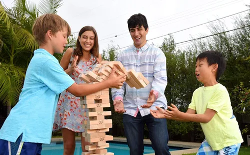 Miniatura 2 de Jenga gigante. Juego de madera familiar (tamaño niños. Se apila hasta más de 3 pies. Para 6 años o más)