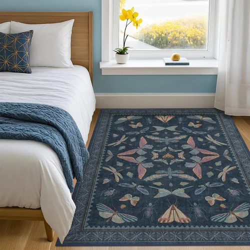 Miniatura 132 de Hazo Haus Alfombra de Baño Bohemia Lavable 2x3, Alfombras Pequeñas para Cocina, Tocador, Puerta Principal Entrada Interior, Antideslizante Pelo Bajo