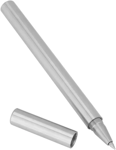 Zerodis Bolígrafo de acero inoxidable, bolígrafos negros a granel de tinta negra con carcasa de bolígrafo, bolígrafo de bolsillo portátil, cómodo