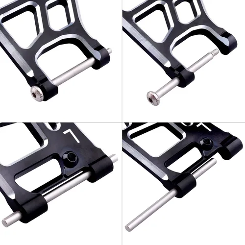 Miniatura 6 de Brazos de suspensión inferiores traseros de aluminio para Arrma 1/8 Kraton/Outcast/Notorious/Talion 6S BLX, piezas de actualización, reemplaza Negro