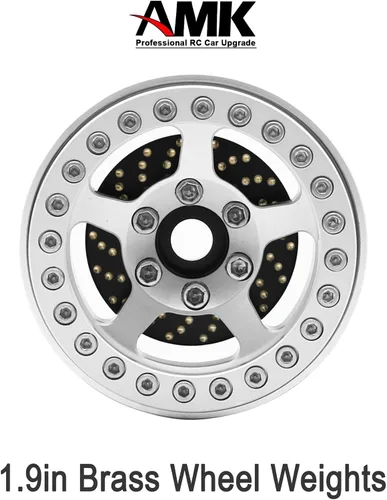 Miniatura 6 de 4 pesos de rueda de latón, adaptador de cubo hexagonal de rueda de latón 1/10 para llantas Beadlock de 1.9 pulgadas/2.2 pulgadas para llantas de 4