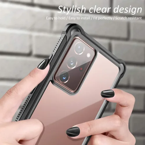 Miniatura 9 de Dexnor para Galaxy Note 20 Ultra Estuche con protector de pantalla transparente 360, cuerpo completo, resistente, protector, a prueba de golpes