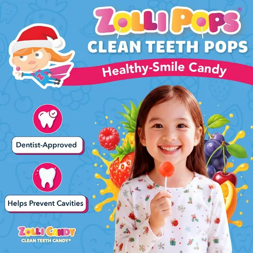 Miniatura 2 de Zollipops - Paquete variado navideño - Paletas Clean Teeth, 3.1 onzas