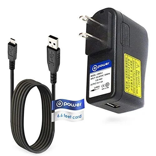 T POWER Cargador adaptador de corriente alterna de 5 V para GeChic 1303H 1303i 1305H 2501C M155 13.3 pulgadas 15.5 pulgadas 1080p monitor portátil,