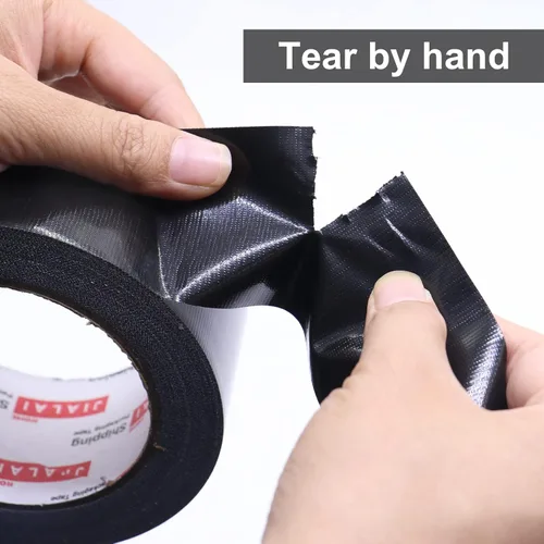 Miniatura 6 de JIALAI HOME Cinta adhesiva negra resistente, 2 pulgadas x 30 yardas, paquete de 5, 8.27 mil de grosor, fuerte, flexible, sin residuos, para todo