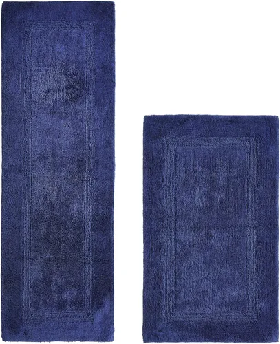 Miniatura 60 de Better Trends Alfombra de Inodoro en Forma de U Cubierta de Asiento de Inodoro de Lujo 100% Algodón Absorbente de Agua, Cubierta de Tapa Reversible