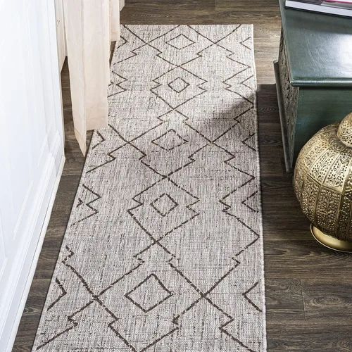 Eyely BMS128A-28 - Alfombra tribal de Papá Noel Mónica Carwa con diseño de enrejado de diamantes para interiores y exteriores, estilo bohemio,