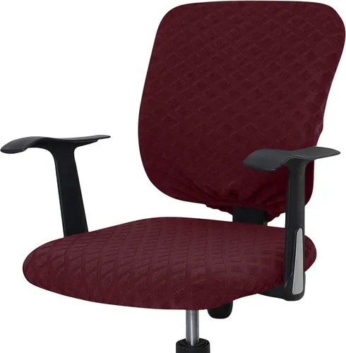 Miniatura 11 de Funda para silla de oficina, fundas universales giratorias para silla de computadora, protector elástico extraíble para silla de computadora