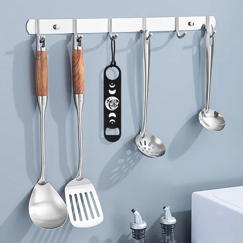 Miniatura 4 de GLOBLELAND Abridor de botellas de acero inoxidable de 7 pulgadas de fase lunar y hongos con cable de poliuretano para barman, abridor de botellas