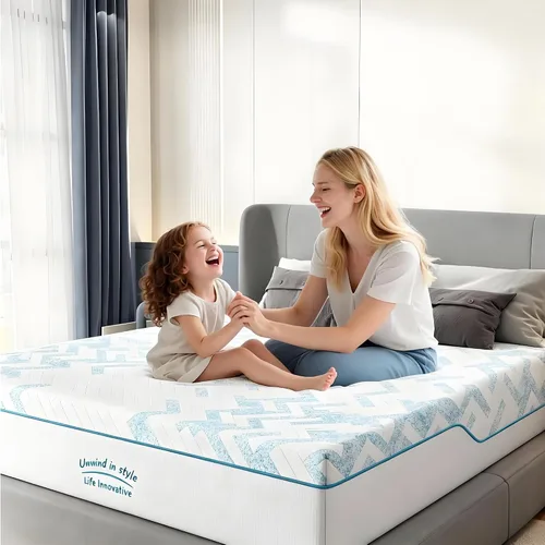 Miniatura 10 de Colchón de tamaño individual de espuma viscoelástica de gel de 6 pulgadas para noches frescas y alivio de presión, firmeza media en una caja, alivio
