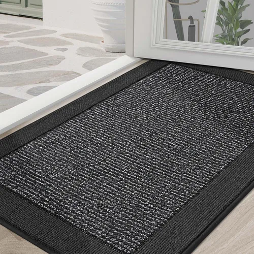 Miniatura 14 de BEQHAUSE Tapete para puerta interior de 20 x 32 pulgadas, tapete antideslizante para entrada, lavable, resistente a la suciedad, tapete