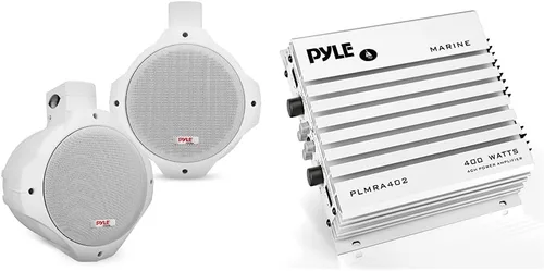 Miniatura 8 de Pyle Altavoces de torre de wakeboard marinos impermeables + paquete estéreo receptor marino Bluetooth Sistema de audio Bluetooth para barco de 300