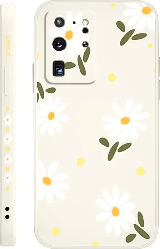 Miniatura 11 de LEECG para Samsung Galaxy S20 Funda, Diseño Creativo Lateral con Forro de Microfibra de Silicona Suave con Patrón de Flores para Cubierta de negro