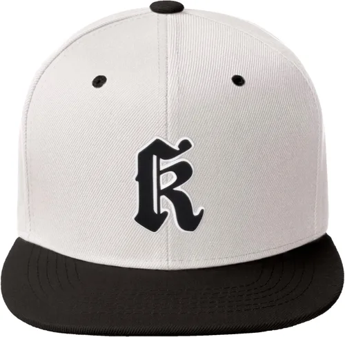 Miniatura 1559 de Daxton Gorra clásica con visera de billete plano con letras del alfabeto inglés antiguo de la A a la Z