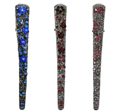 Miniatura 30 de NM110-2-6d1 - Juego de 6 pinzas de metal resistentes para el cabello para mujeres y niñas