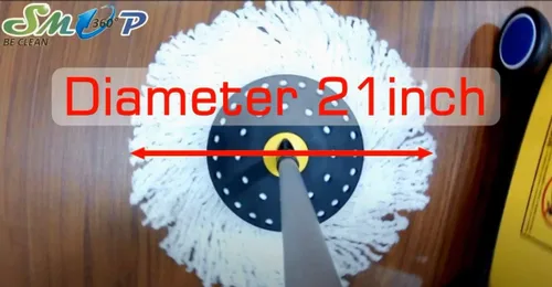 Miniatura 5 de SMOP 360 Spin Mop Comercial, Microfibra, Cubo, Sistema de Limpieza de Pisos para Tiendas y Hogares, Carrito con Ruedas, Cabezal de Repuesto