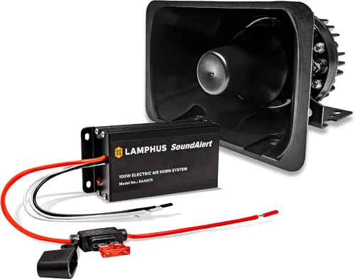 Miniatura 10 de LAMPHUS SoundAlert kit de amplificador de bocina de aire para policía de 100W [altavoz delgado de 118-124 dB]