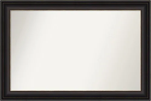 Miniatura 253 de Amanti Art Espejo de baño de bronce para sobre el fregadero, 24 x 24 pulgadas, espejo cuadrado de bronce Lara para tocador, marco de madera