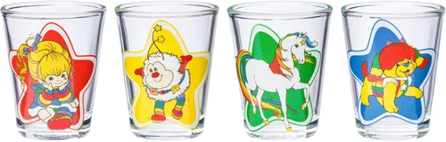 Miniatura 33 de Silver Buffalo Care Bears on Clouds con Funshine, Tenderheart, Cheer and Grumpy Bear - Juego de 4 mini vasos de 1.5 onzas Osos de cuidado