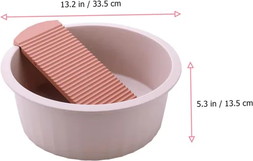Miniatura 8 de Toddmomy 1 juego de lavabo de ropa para muñecas de bebé, ropa infantil, tabla de lavar a mano para niños, papelera para lavandería, lavabo de cara