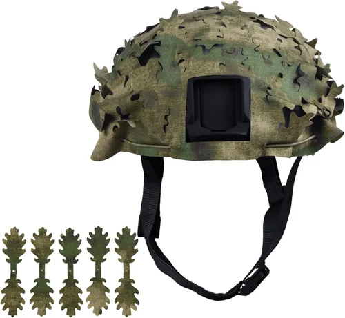 Miniatura 8 de LOOGU Funda táctica para casco, malla transpirable, camuflaje camuflaje casco cubierta ideal para combate táctico militar
