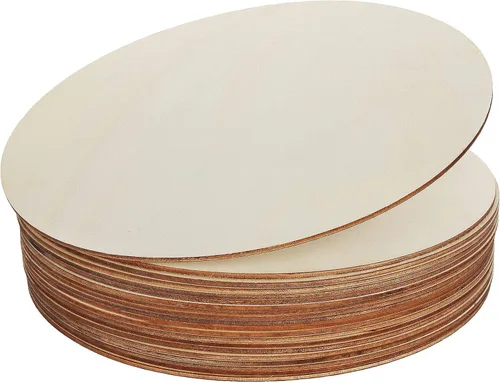 ZOEYES Paquete de 20 círculos de madera de 10 pulgadas sin terminar de 1/8 pulgadas de grosor, hojas de madera contrachapada de tilo de 1/8 pulgadas