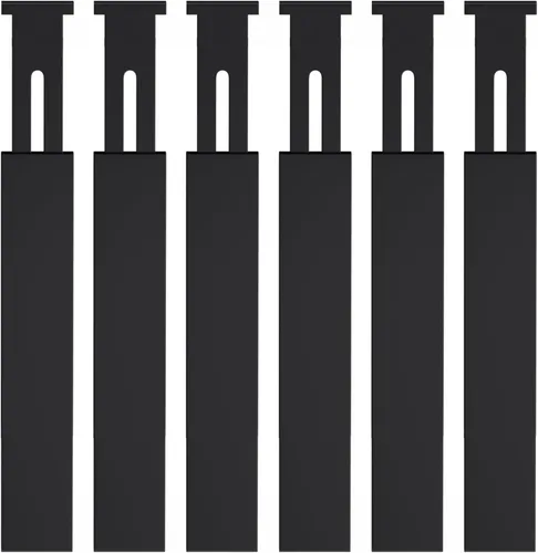 Miniatura 9 de Separadores de cajones de bambú, organizador de cajones de cocina ajustable de 17 a 22 pulgadas para ropa, paquete de 4 separadores de organización