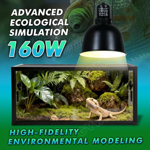 Miniatura 4 de Lámpara de reptil de cúpula poco profunda de 5.5 pulgadas, adecuada para bombillas UVB y bombillas de calor que disfrutan, máximo 160 W.