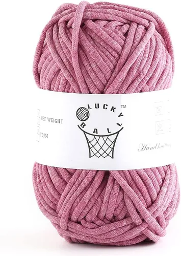 Miniatura 15 de Hilo de 100g para Ganchillo y Tejer, 66 yardas/60m de Hilo de Algodón para Principiantes, Hilo de Mezcla de Acrílico Algodón-Nylon para Kit de Blanco
