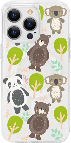 Miniatura 11 de Funda magnética de flores para iPhone 15 [compatible con MagSafe] Bonito patrón floral transparente a prueba de golpes