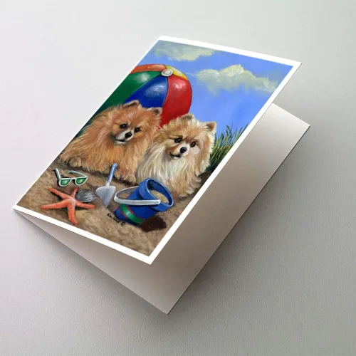 Miniatura 290 de Caroline's Treasures PPP3013GCA7P - Tarjetas de felicitación y sobres para mascotas de Basset Hound Teacher, paquete de 8 tarjetas en blanco