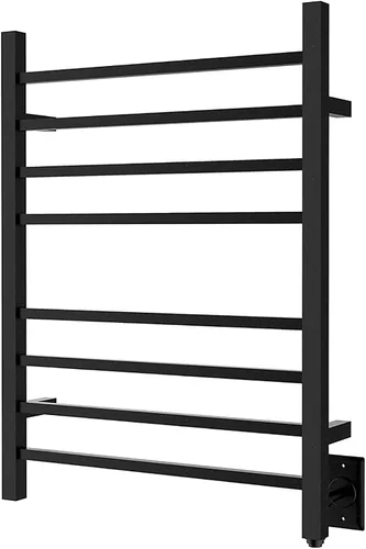 Miniatura 11 de HEATGENE Calentador de toallas, calentador de toallas calentado, calentador de toallas eléctrico montado en la pared/enchufable para baño, toalleros