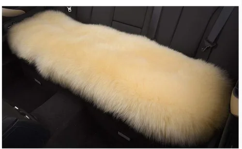 Miniatura 19 de Calor Invernal: Funda Universal de Asiento de Piel de Oveja - Lana Natural, para Autos, Camiones, SUV y Furgonetas - Acompañante de Conducción