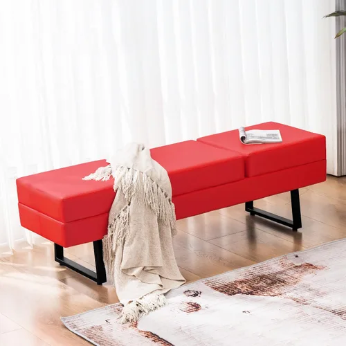 Miniatura 4 de BarberPub Sillas de sala de espera, banco resistente para invitados de oficina y recepción, sillas tapizadas de cuero sintético para vestíbulo
