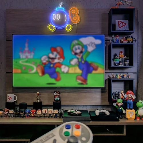 Miniatura 6 de Señal de Neón de Juegos para Decoración de Habitación de Juego, Luces de Neón de Anime Enchufables y Regulables con USB para Dormitorio de Niños