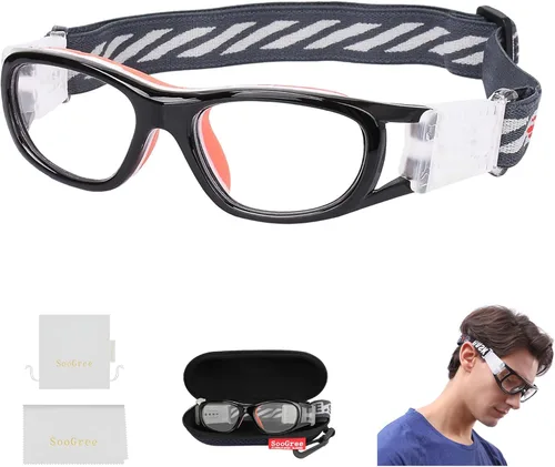 Miniatura 15 de SooGree Sports Glasses - Racquetball Goggles Basketball Football Eye Protective G8033 Marco Negro Almohadilla Gris