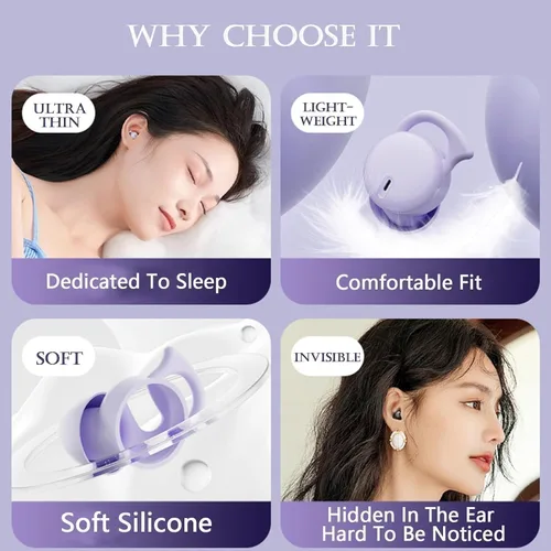 Miniatura 6 de Auriculares inalámbricos para dormir pequeños con Bluetooth pequeños para dormir de lado, auriculares Bluetooth para dormir de lado