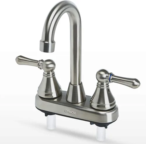 Miniatura 10 de Grifo de fregadero de baño RV – Reemplazo de grifo de fregadero de níquel cepillado para caravanas, cámpers, quintas ruedas, casas rodantes