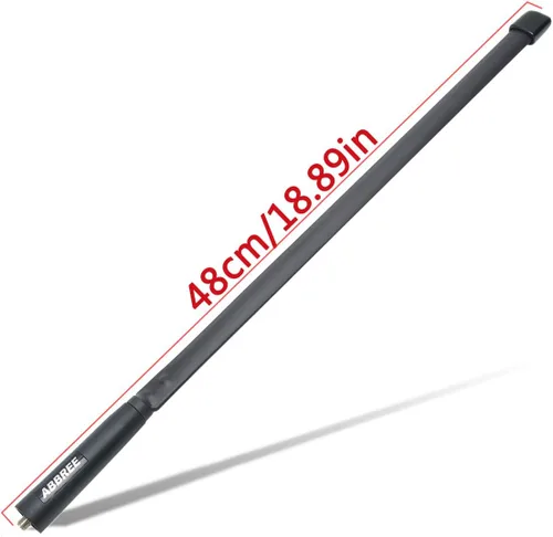 Miniatura 3 de ABBREE SMA-Hembra Antena de Radio Ham VHF/UHF 18.8-pulgadas 144/430MHz de Alta Ganancia Plegable CS Táctica Antena para Baofeng UV-5R Mini BF-F8HP