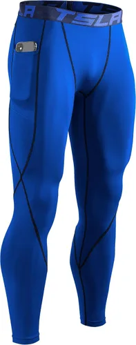 Miniatura 8 de TSLA - Paquete de 1 o 2 pantalones térmicos de compresión para hombre, leggings deportivos y mallas para correr, pantalones para usar como primera