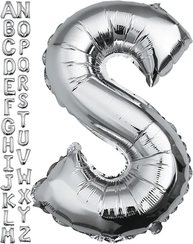 Miniatura 27 de VHUWE Globo dorado de 40 pulgadas con letra B, globos de helio de aluminio del alfabeto de Mylar de gran tamaño para fiesta de cumpleaños