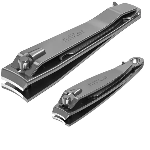 Miniatura 10 de firiKer Juego de cortaúñas, cortaúñas de acero inoxidable mate negro resistente con lima de uñas, cortadores de uñas y uñas de los pies