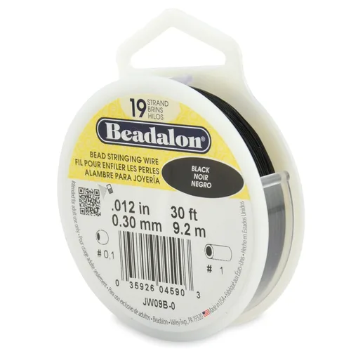 Miniatura 26 de Beadalon Alambre de cuerda de cuentas de acero inoxidable de 19 hebras, 0.018 pulgadas / 0.018 in, bronce, 100 pies / 101.7 ft