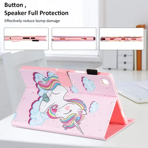 Miniatura 3 de Dteck Funda protectora de piel sintética con ranuras para tarjetas y función de soporte ajustable, para Samsung Galaxy Tab A7 de 10.4 pulgadas