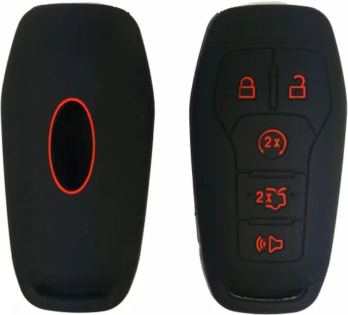 Miniatura 4 de Funda de silicona para llave de auto con mando a distancia para Ford F-150, Lincoln, Fusion MKZ, Mustang MKC, para llave inteligente de 5 botones