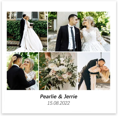 Miniatura 25 de CCWACPP Impresiones de collage en lienzo con tus fotos para familia, boda, bebé, mascota, perro, imagen en lienzo personalizada, foto personalizada