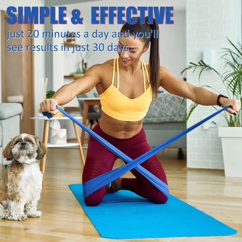 Miniatura 6 de Kit de bandas de ejercicio de resistencia – entrenamiento de fuerza y acondicionamiento – Pilates – Bandas de resistencia para movilidad